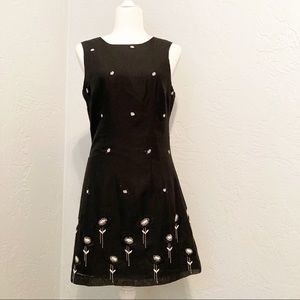 Xoxo floral embroidered black tea dress 9